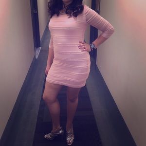 Forever 21 Pink Lace Bodycon Dress
